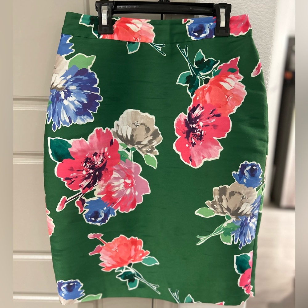 Kate Spade Green Floral Skirt